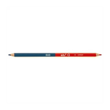 Színes ceruza piros-kék, vékony, háromszögletű