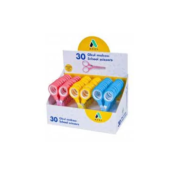 Olló ADEL (14cm) iskolai gumi fogó kerek végű