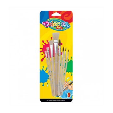 Ecsetkészlet Colorino - 8db-os natúr fa