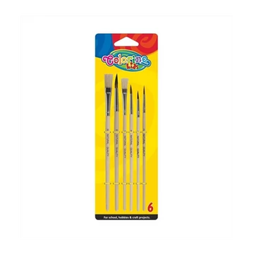 Ecsetkészlet Colorino - 6db-os natúr fa