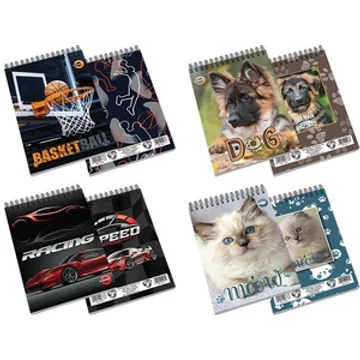 Spirálnotesz T-Creativ A/7-40m mintás fedelű, vonalas, 40 lapos