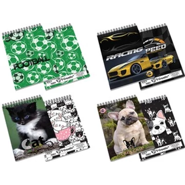 Spirálnotesz T-Creativ A/6-40m mintás fedelű, vonalas, 40 lapos