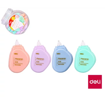 Hibajavító roller, 5 mm x 5 m, DELI &quot;Macaron&quot;, vegyes szín