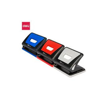 Lyukasztó, kétlyukú, 15 lap, műanyag, DELI "ESSENTIAL", vegyes szín