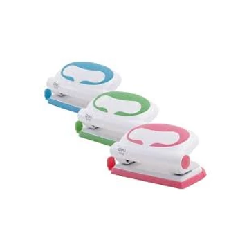 Lyukasztó, kétlyukú, 10 lap, műanyag, DELI &quot;VIVID&quot;, vegyes szín