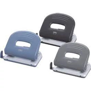 Lyukasztó, kétlyukú, 25 lap, fém, DELI "PRO", vegyes szín