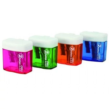 Hegyező, kétlyukú, tartályos, DELI "COMIKO", vegyes szín