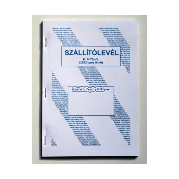 Szállítólevél A/5 (25x2)  B.10-70/V