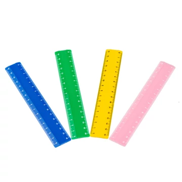 Vonalzó, egyenes, 16 cm-es, vegyes színek, Nebulo