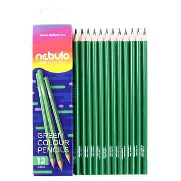 Színes ceruza, zöld, háromszögletű, Nebulo