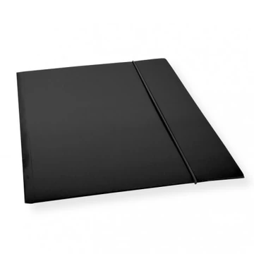 Gumis mappa A/4 egyszínű 300 gr. - fekete
