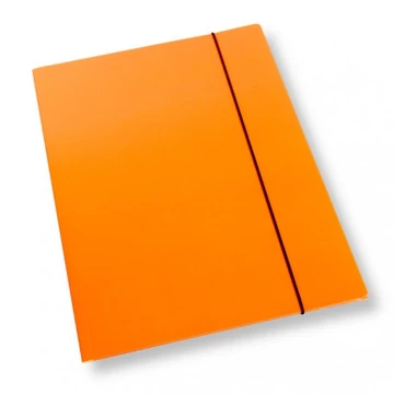 Gumis mappa A/4 egyszínű 300 gr. - narancs