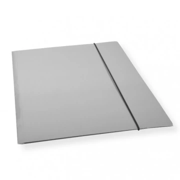 Gumis mappa A/4 egyszínű 300 gr. - szürke