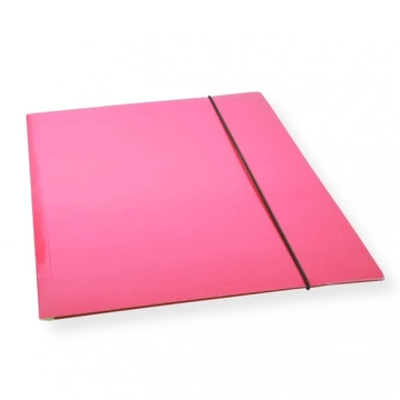 Gumis mappa A/4 egyszínű 300 gr. - rózsaszín