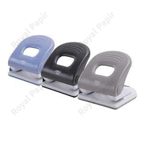 Lyukasztó, kétlyukú, 40 lap, fém, DELI 