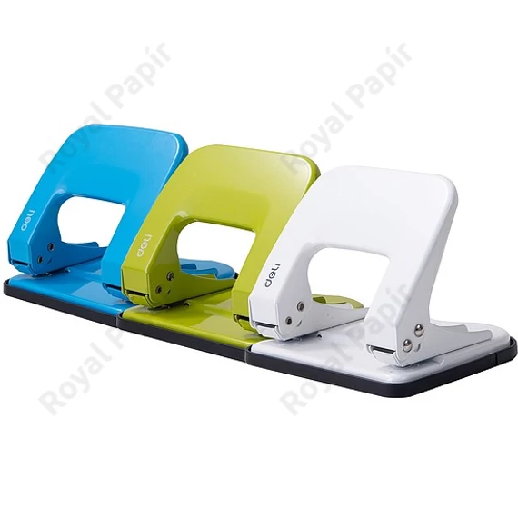 Lyukasztó, kétlyukú, 20 lap, fém, DELI 