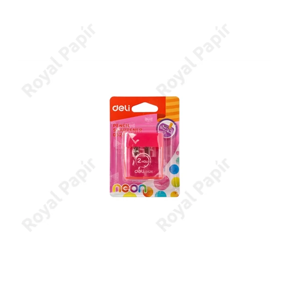 Hegyező, kétlyukú, tartályos, DELI 