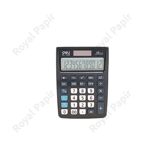 Számológép, asztali, 12 számjegy, DELI 