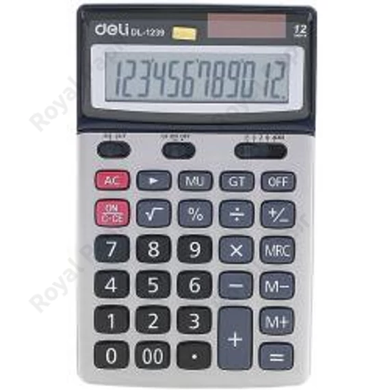Számológép, asztali, 12 számjegy, DELI 