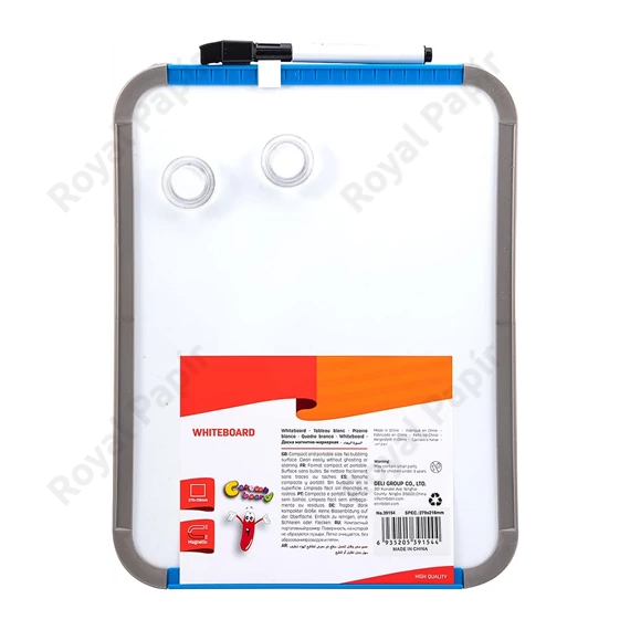 Üzenőtábla, mágneses, törölhető, 279x216mm, DELI, vegyes szín