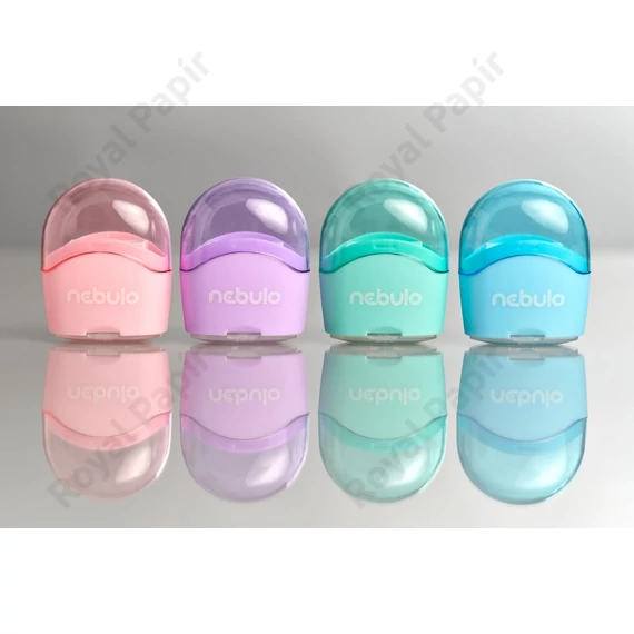 Hegyező, kétlyukú tartályos, kicsi, pasztell, vegyes színek, Nebulo