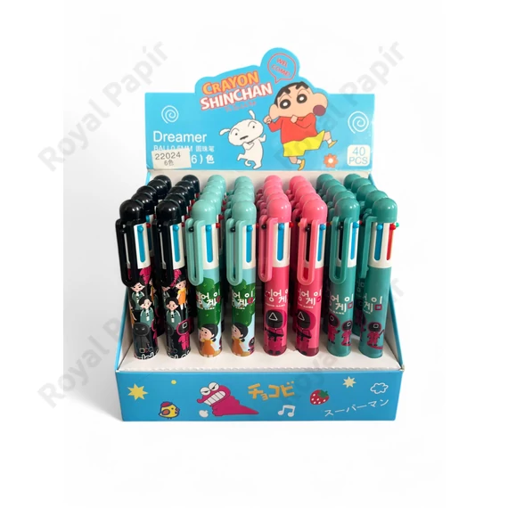 Golyóstoll 6 színű - Squid Game BP22024