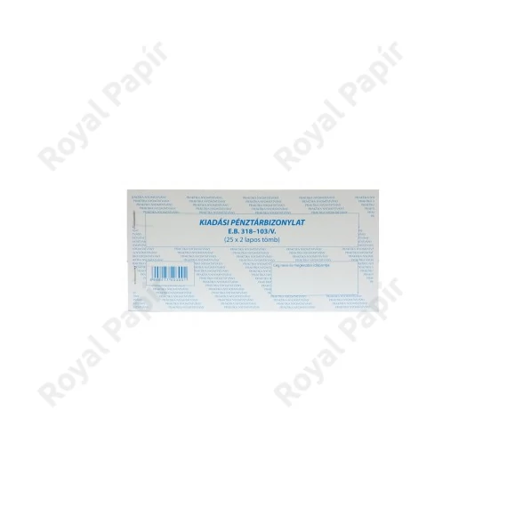 Kiadási pénztárbizonylat PR. (25x2)  B.318-103/V