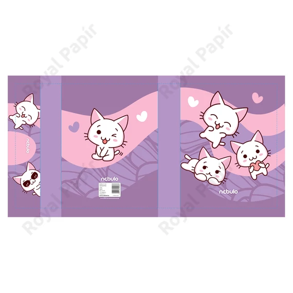 Füzetbox, A5, Cica, Nebulo