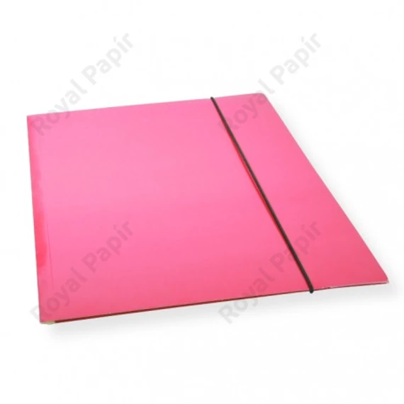 Gumis mappa A/4 egyszínű 300 gr. - rózsaszín